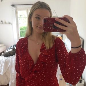 Red Polka Dot Mini Dress